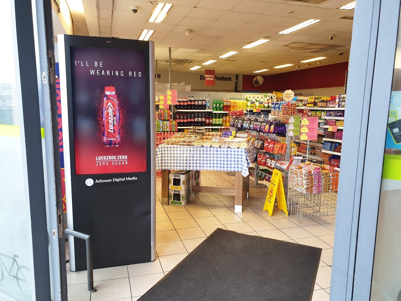 Adtower Showcasing Lucozade